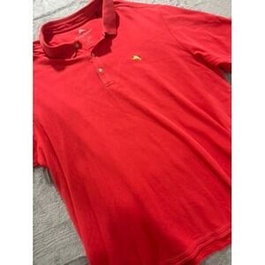 Tommy Bahama Polo Shirt Mens 3XT Red Short Sleeve Supima Cotton Stretch